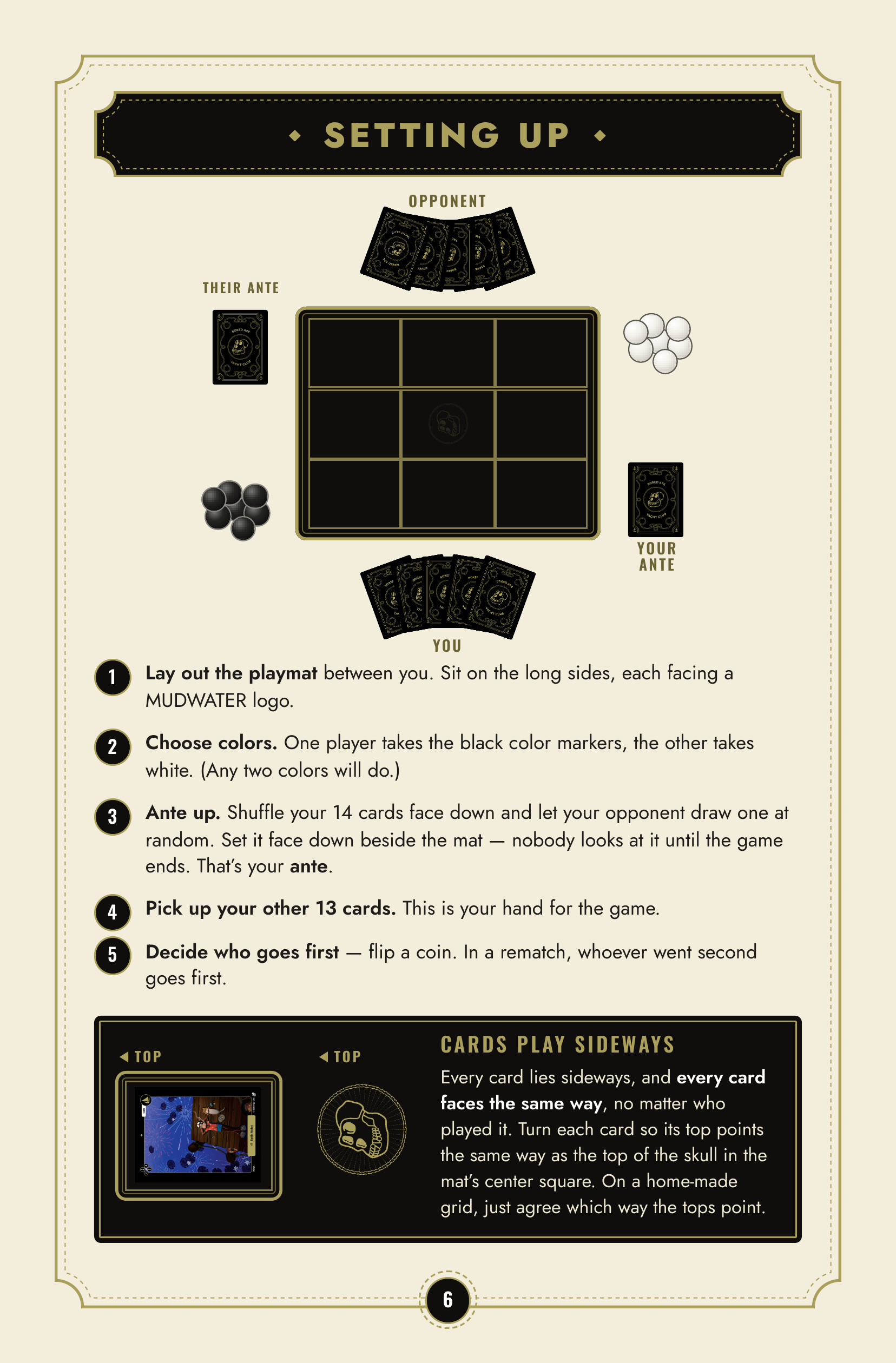 Original rules booklet, page 6 of 12