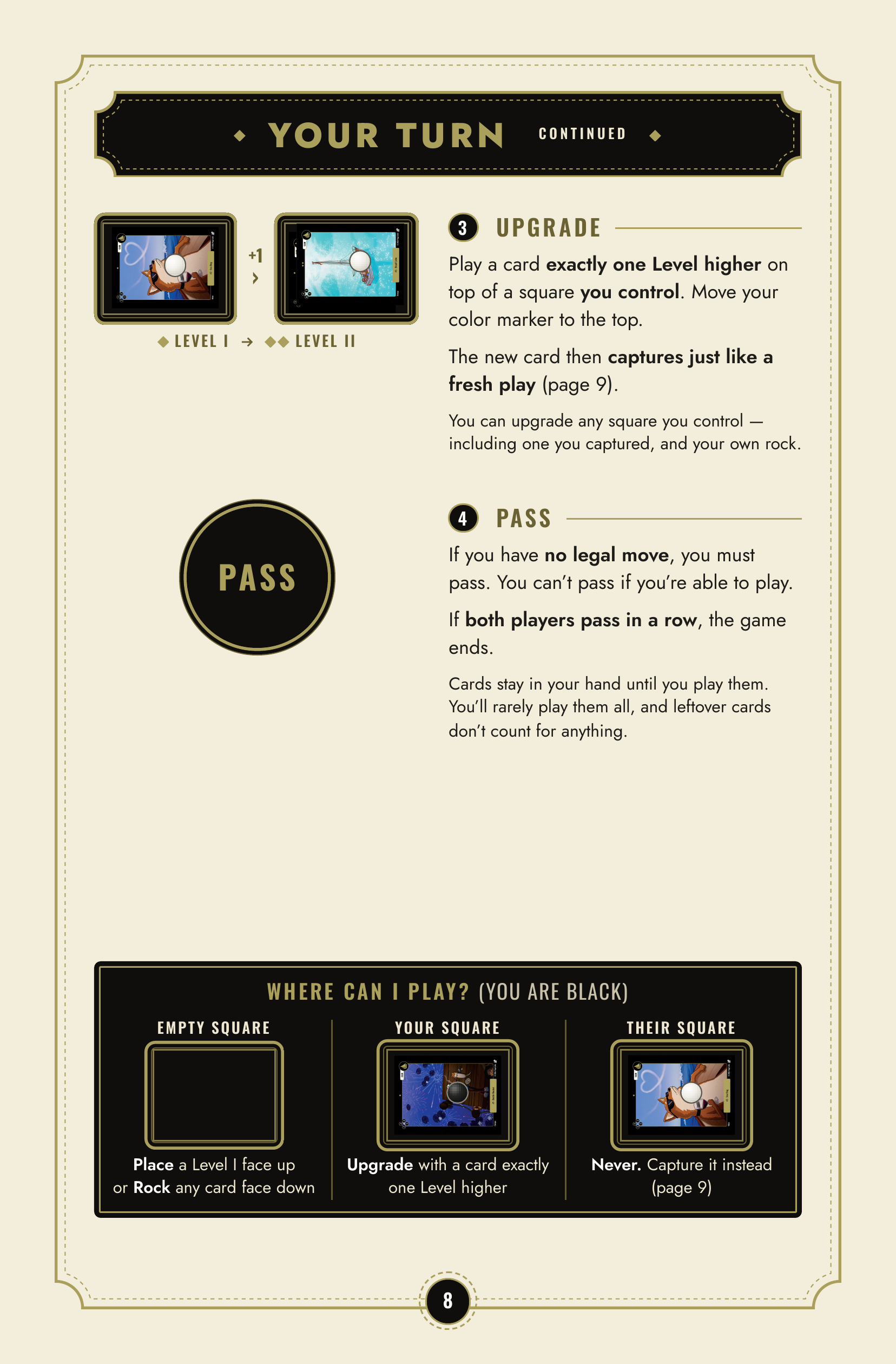 Original rules booklet, page 8 of 12