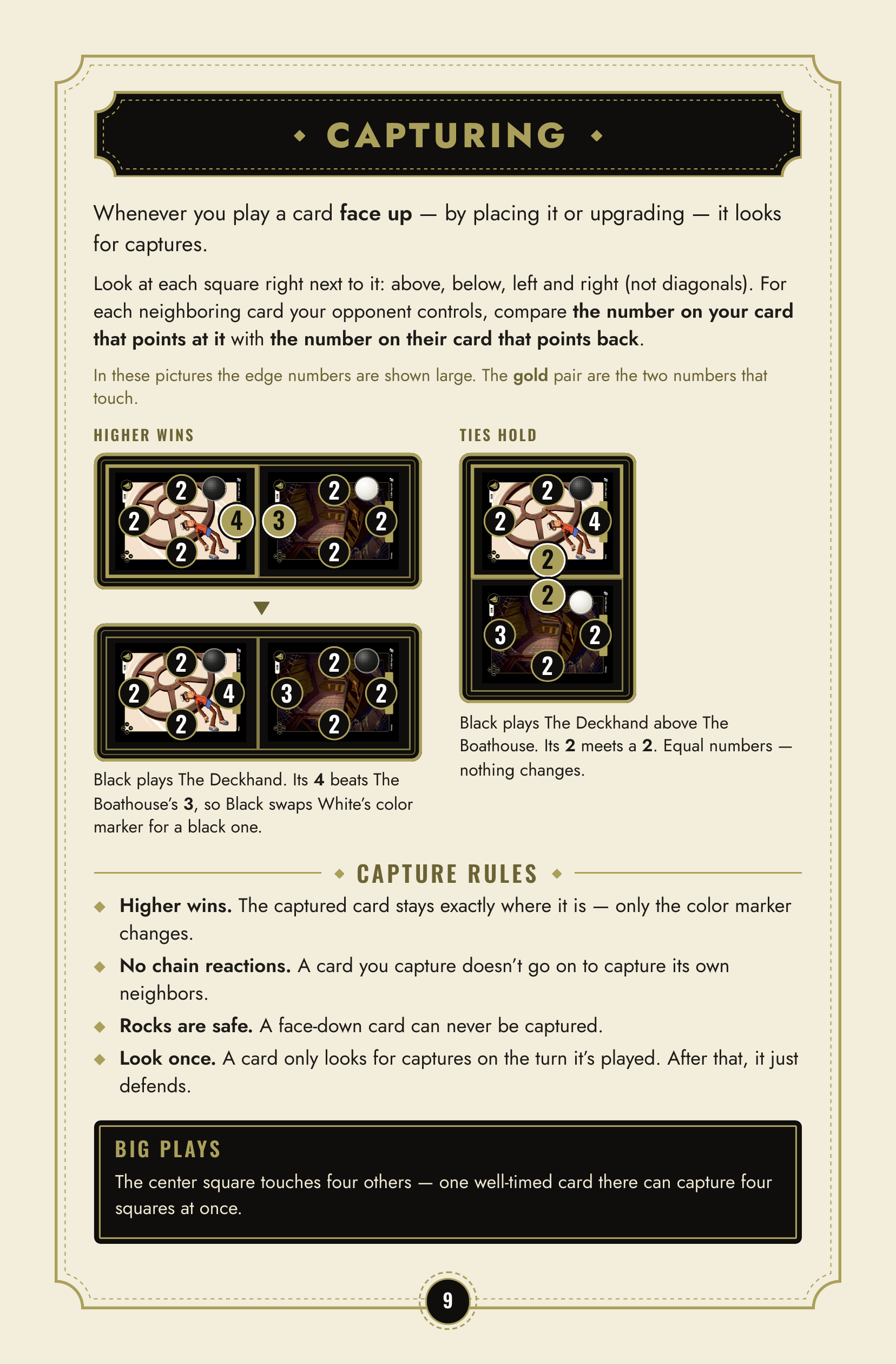 Original rules booklet, page 9 of 12